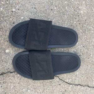 APL Black Slip On Slides